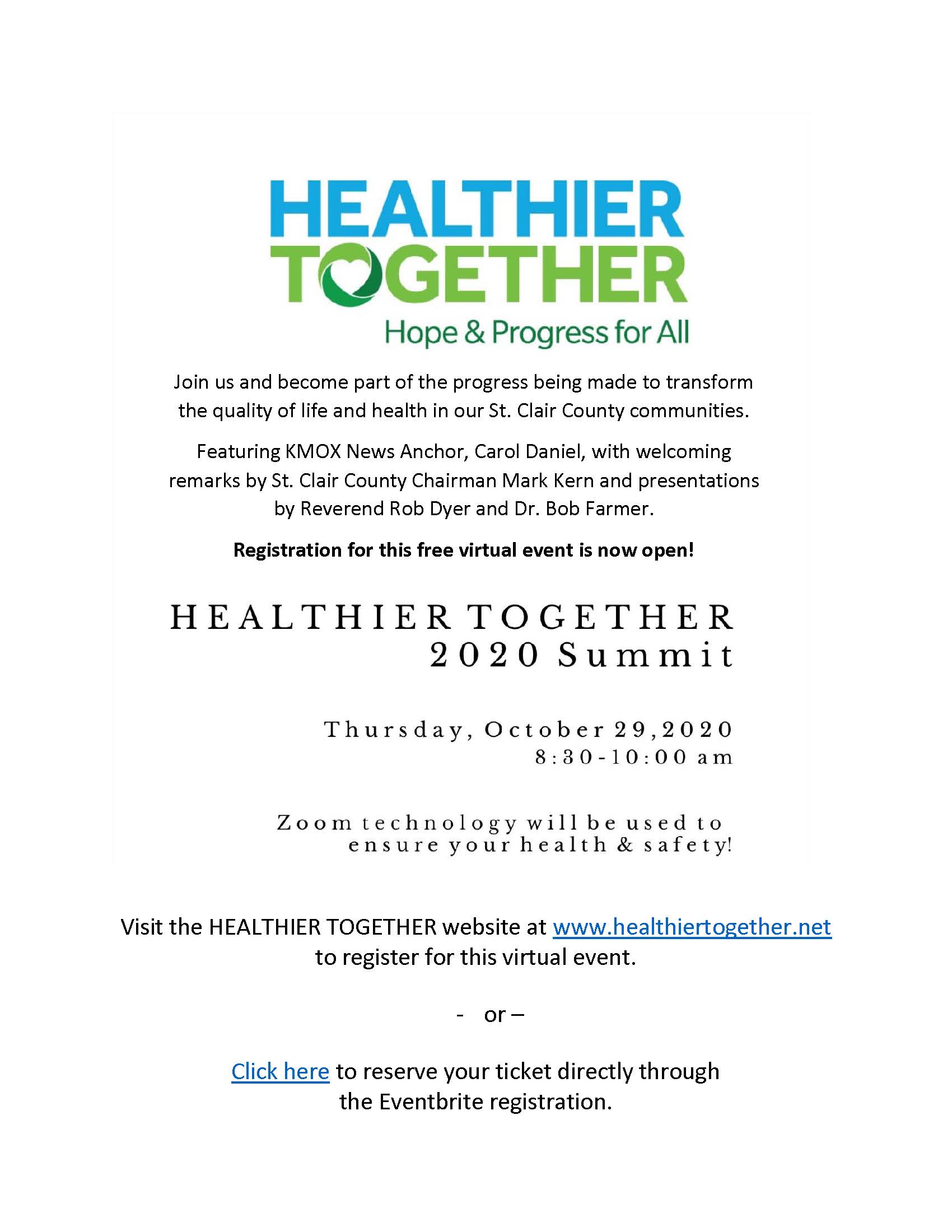 2020 Healthier Together Health Summit
