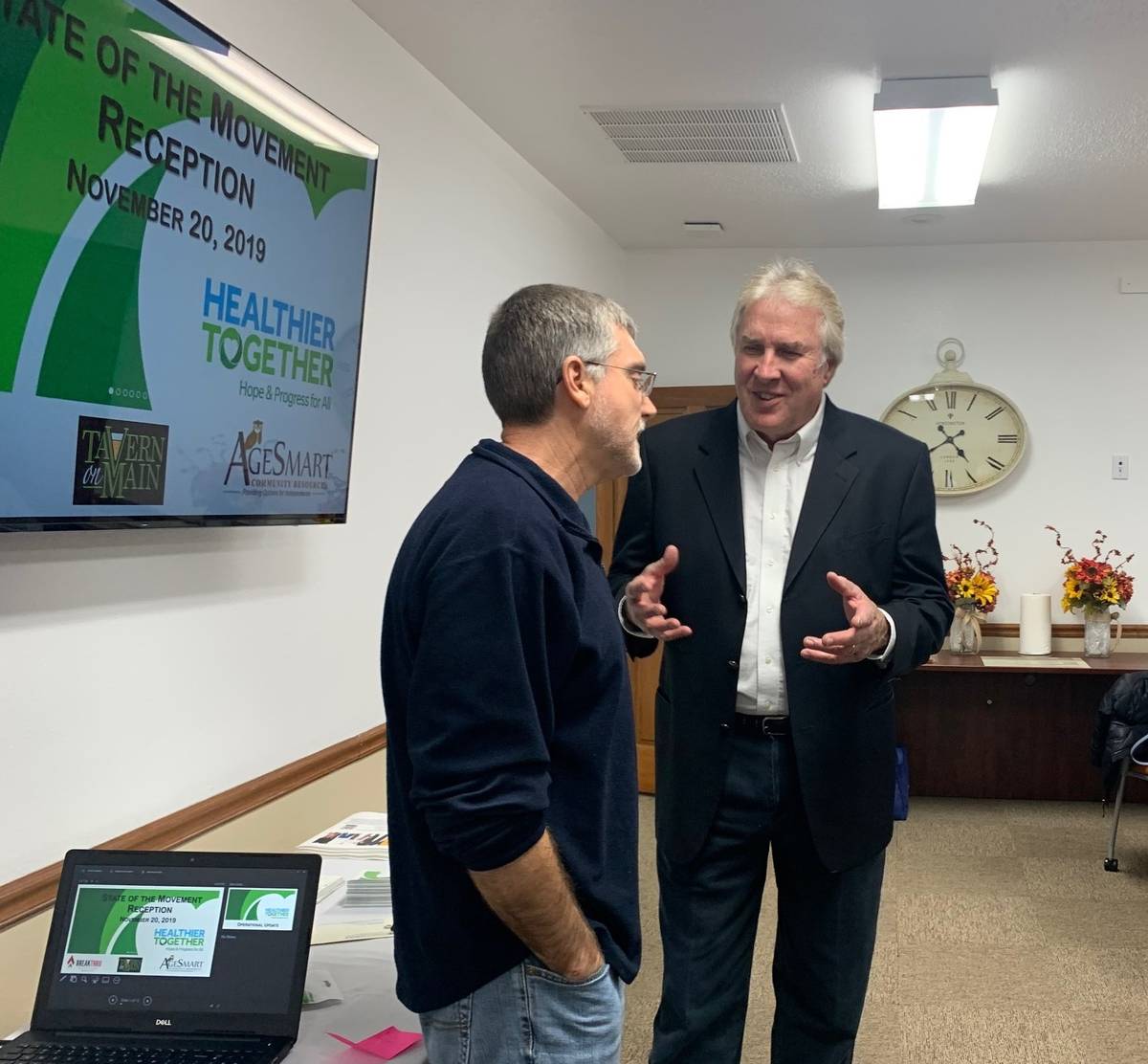 Mr. Bill Kreeb (St. Clair County Board of Health) and Mr. Chet Cantrell (Christian Activity Center)