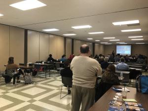 Michael Bushman of the American Foundation for Suicide Prevention, IL chapter presenting at the Best Practice for Suicide Prevention training. 