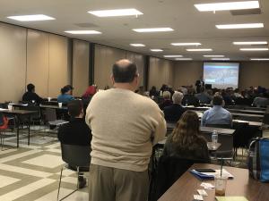 Michael Bushman of the American Foundation for Suicide Prevention, IL chapter presenting at the Best Practice for Suicide Prevention training. 