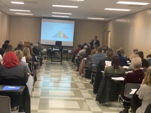 Michael Bushman of the American Foundation for Suicide Prevention, IL Chapter presenting on Suicide Prevention & Safety Planning