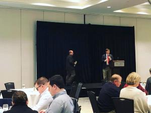Reverend Doug Stewart welcoming Mark Peters, Executive Director of HEALTHIER TOGETHER, to speak to what HEALTHIER TOGETHER is. 