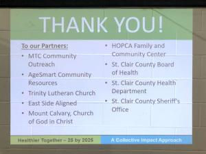 A list of partners involved in making this Community Impact Forum in Washington Park possible. 