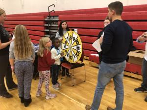 McKendree student volunteers educating families on various health & wellness topics. 