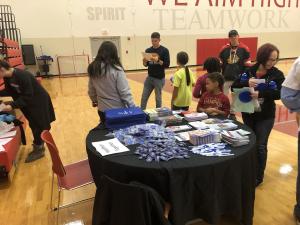 McKendree student volunteers educating families on various health & wellness topics.