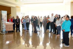 Attendees of the press conference on the ABC's of Safe Sleep held at HSHS St. Elizabeth's Hospital.