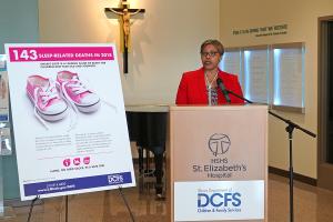 Paula Brodie of SIHF Healthcare, and chair of the Maternal and Child Health workgroup discussing the ABC's of Safe Sleep campaign and why this topic is so important. 